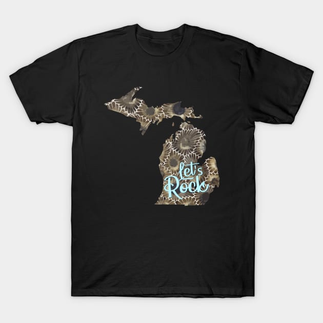 Michigan Let's Rock Petoskey Stone T-Shirt by Angel Pronger Design Chaser Studio